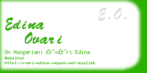 edina ovari business card